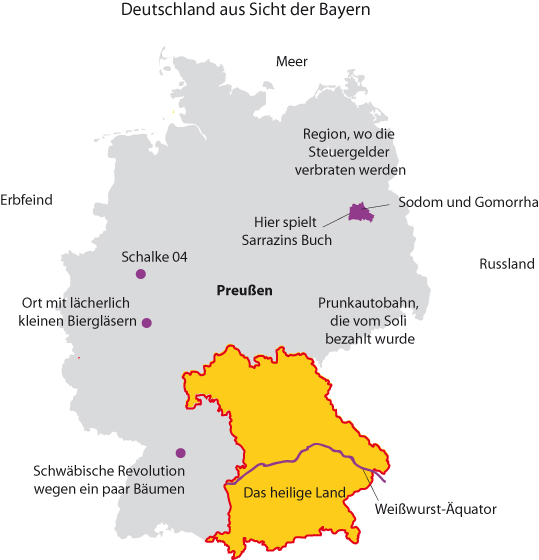 Deutschland aus Sicht der Bayern