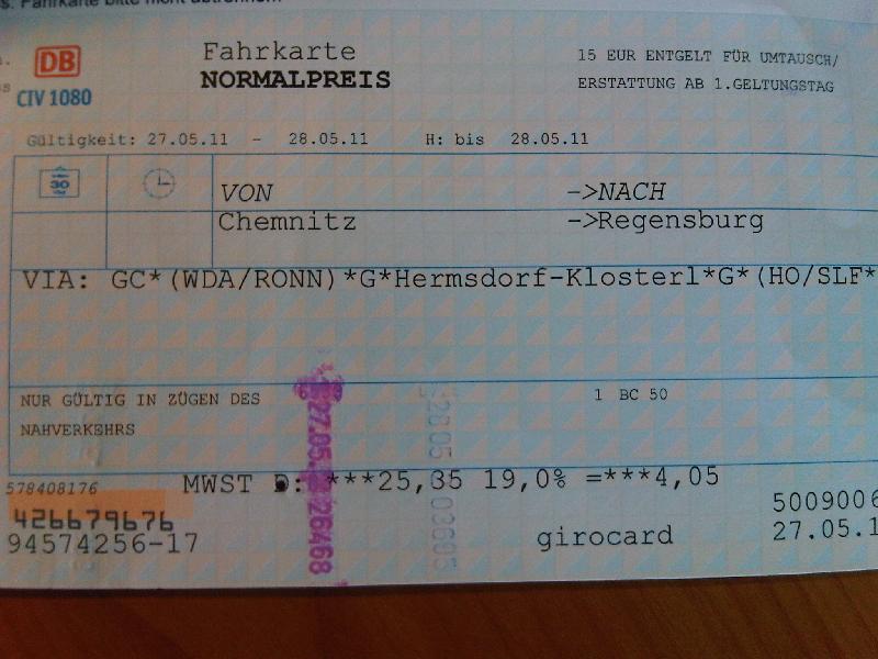 Chemnitz - Regensburg