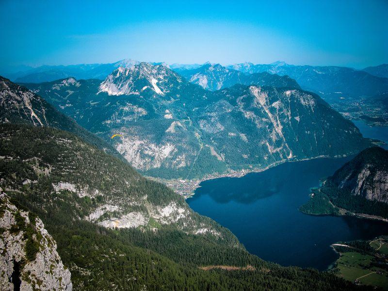 schner Blick auf Hallstadt von oben