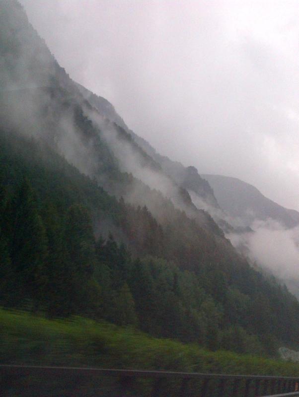 Regen, Nebel, Berge