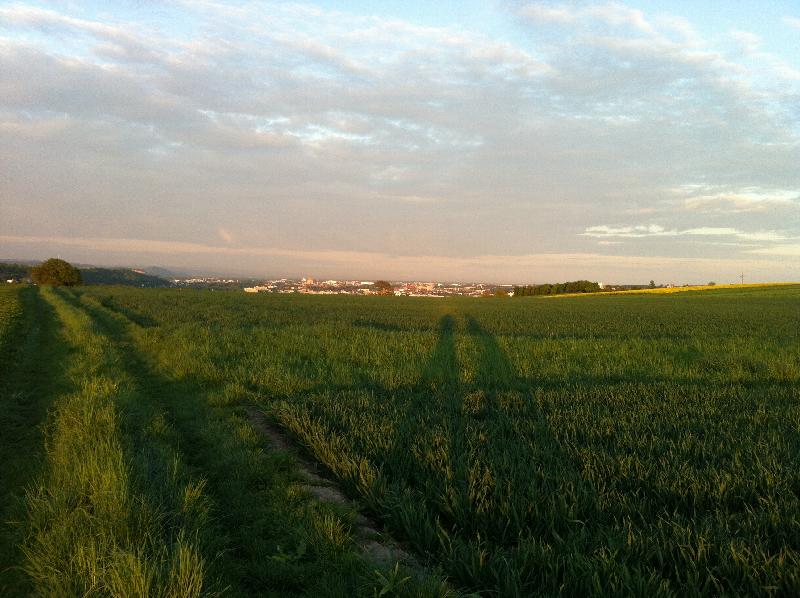 lange Schatten vor Regensburg