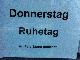 Mittwoch Ruhetag
