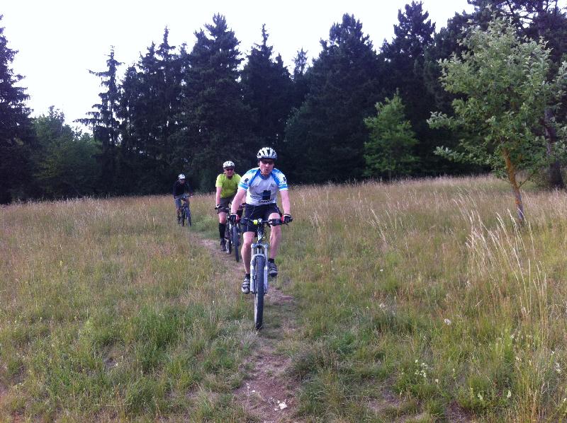 on trail